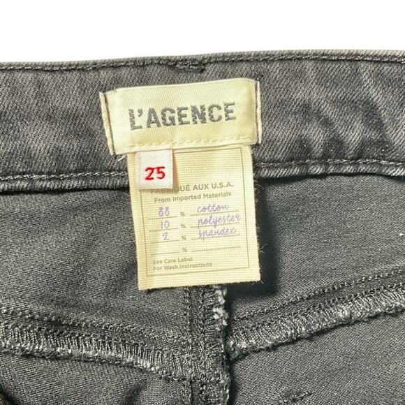 NWOT L'AGENCE Faded Black Boot Cut Stretchy Jeans 5 Pockets Size 25 Classic Fit - Picture 8 of 10